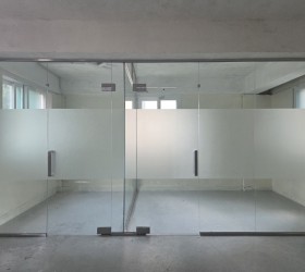 영등포구 당산동 사무실 유리칸막이, 에칭시트지 시공