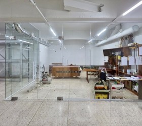서울 광진구 자양동 목공 샌딩실 유리칸막이 시공